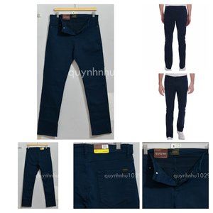 Jachs New York Men's Straight Fit Stretch Pant in blue navy